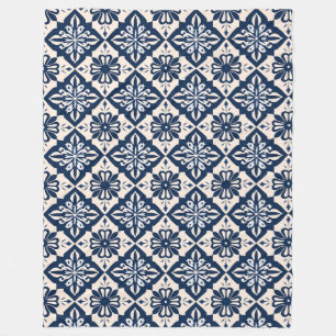 Portugiesisch Azulejo Blue und White Fleecedecke