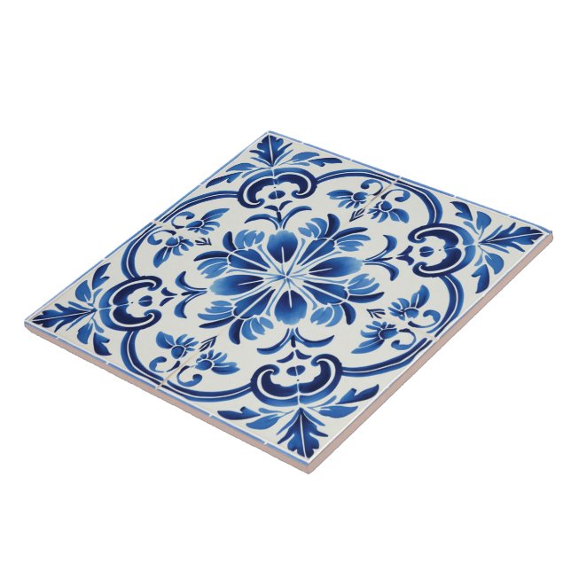 Portugiesisch Azulejo Pattern Fliese (Seite)