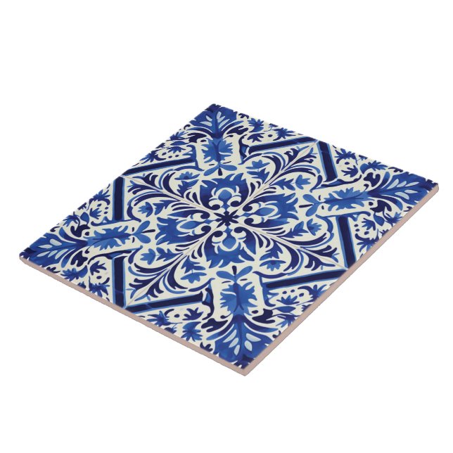 Portugiesisch Azulejo Pattern Fliese (Seite)