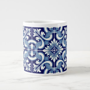 Portugiesisch-blaue Fliese Jumbo-Tasse