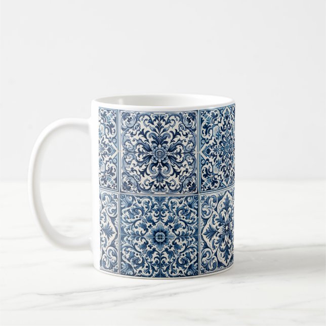 Portugiesisch-blaue Fliese Kaffeetasse (Links)