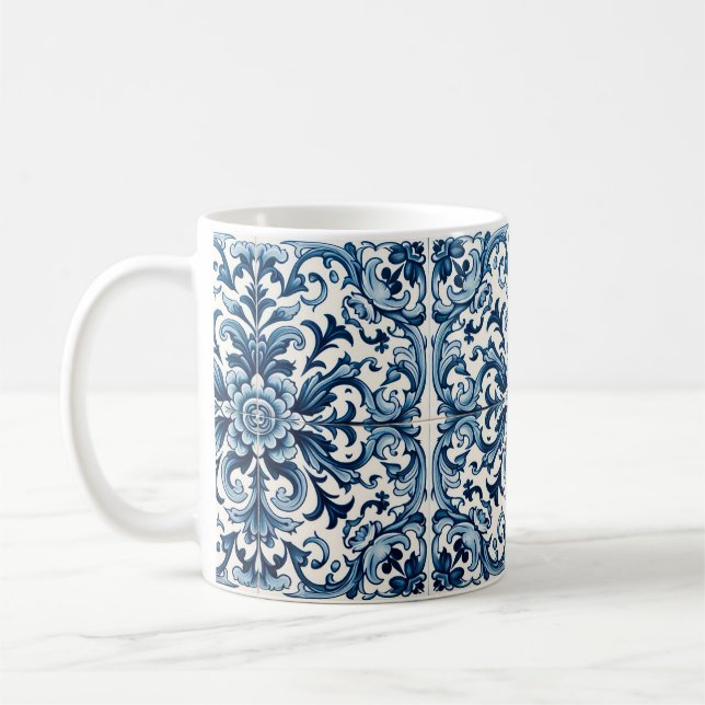 Portugiesisch-blaue Fliese Kaffeetasse (Links)