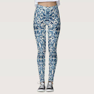 Portugiesisch-blaue Fliese Leggings