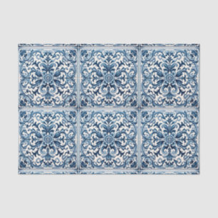 Portugiesisch-blaue Fliese Seidenpapier