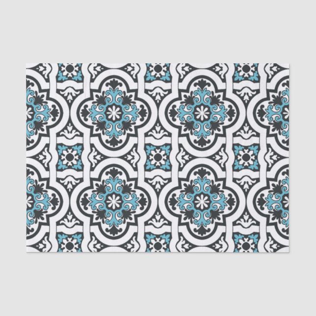 Portugiesisch-blaue Fliese Seidenpapier (Vorderseite)