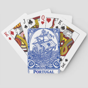 Portugiesisch-blaue Fliese Spielkarten
