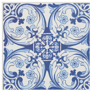 Portugiesisch-blaue Fliese Stoff