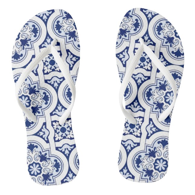Portugiesisch-blaue Flipflops (Fußbett)