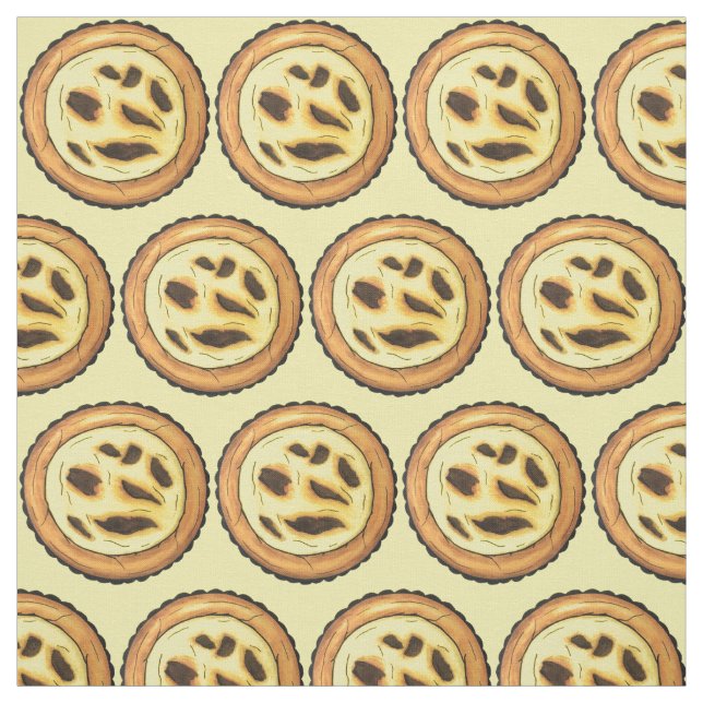 Portugiesisch Custard Egg Tart Pastéis de Nata Foo Stoff (Muster)