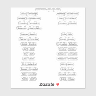 Portugiesisch Custom English Cut Vinyl Stickers Aufkleber