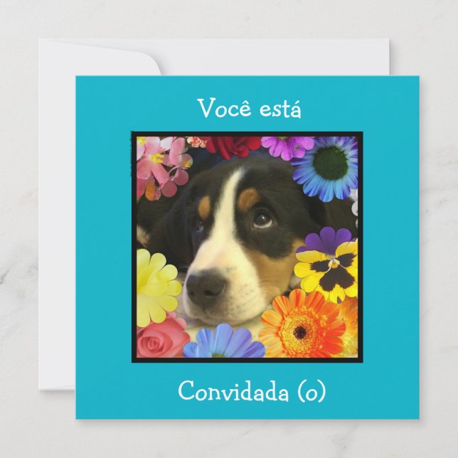 Portugiesisch: Einladung zum Kongress / Geburtstag (Vorderseite)