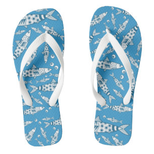 Portugiesisch Lissabon Sardines Pattern Azulejos B Flip Flops
