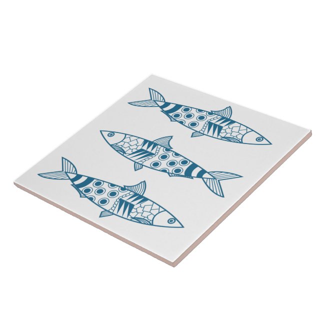 Portugiesisch Lissabon Sardines Pattern Azulejos W Fliese (Seite)