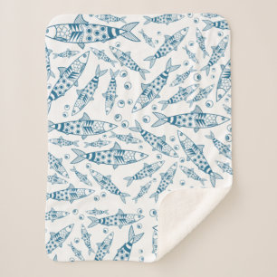 Portugiesisch Lissabon Sardines Pattern Azulejos W Sherpadecke
