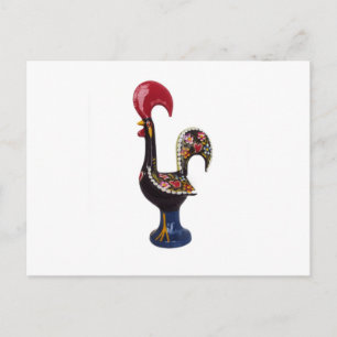 Portugiesisch Lucky Rooster Postkarte