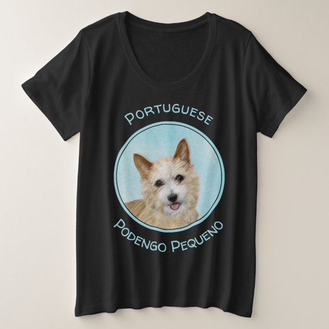 Portugiesisch Podengo Pequeno Malerei - Originelle Große Größe T-Shirt (Design vorne)