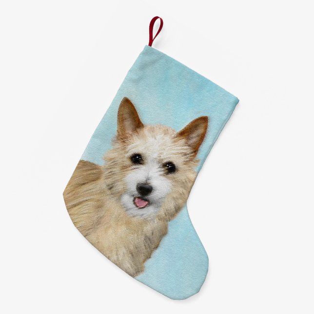 Portugiesisch Podengo Pequeno Malerei - Originelle Kleiner Weihnachtsstrumpf (Vorderansicht (hängend))