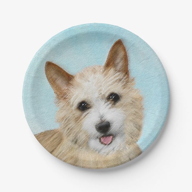 Portugiesisch Podengo Pequeno Malerei - Originelle Pappteller (Vorderseite)