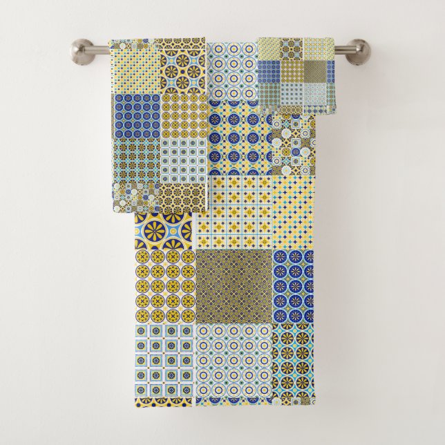 Portugiesisch Talavera Azulejo Badhandtuch Set (Insitu)