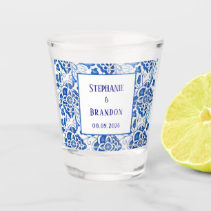 Portugiesisch Tiles Blue Mediterranean Wedding Schnapsglas