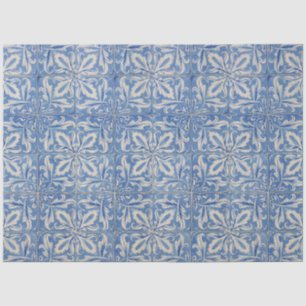 Portugiesisch Tiles Vintag Azulejos Blue White Seidenpapier