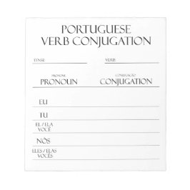 Portugiesisch | Verbs Conjugation Practice Notizblock