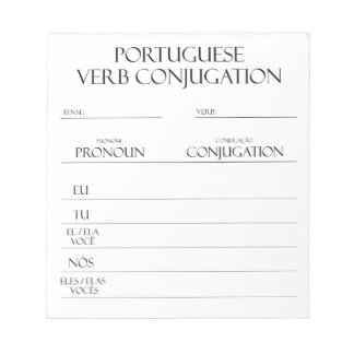 Portugiesisch | Verbs Conjugation Practice Notizblock
