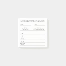 Portugiesisch | Verbs Conjugation Practice Post-it Klebezettel