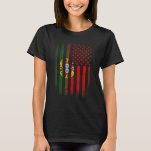 Portugiesische amerikanische Flagge Portugal USA T-Shirt