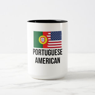 Portugiesische amerikanische Flagge Zweifarbige Tasse