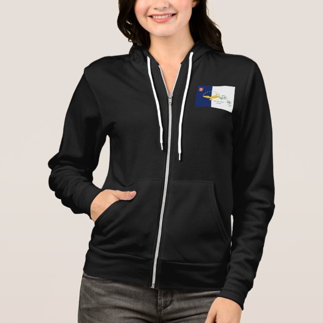 Portugiesische Azores-Muster Hoodie (Vorderseite)