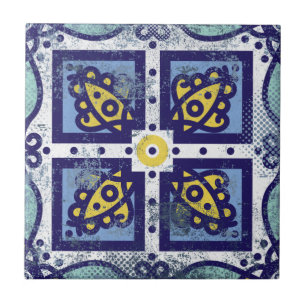 Portugiesische Azule-Keramik Tile Fliese