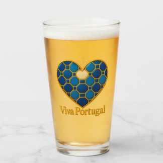 Portugiesische Azulejo-Herz-Glas-Tasse  Glas