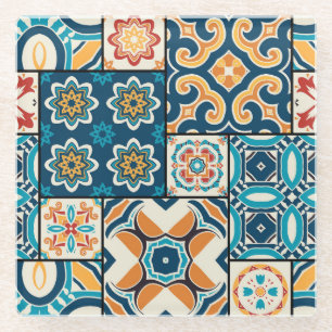 Portugiesische Azulejos: Traditionelle Künstlersch Glasuntersetzer