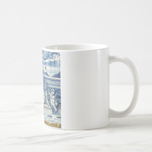Portugiesische blau-weiße Wandfliesen mit Engeln Tasse