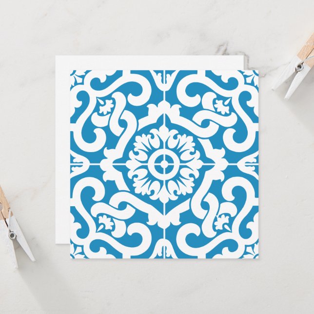 Portugiesische blaue Fliesen 1 (Vorderseite/Rückseite Beispiel)