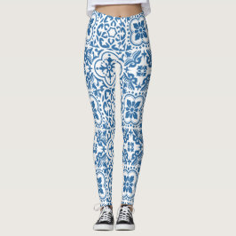 Portugiesische blaue Fliesen 2 Leggings
