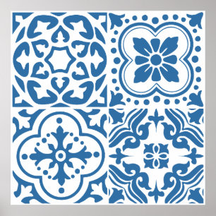 Portugiesische blaue Fliesen 2 Poster