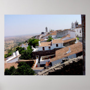 Portugiesische Dächer - Evora Portugal Poster