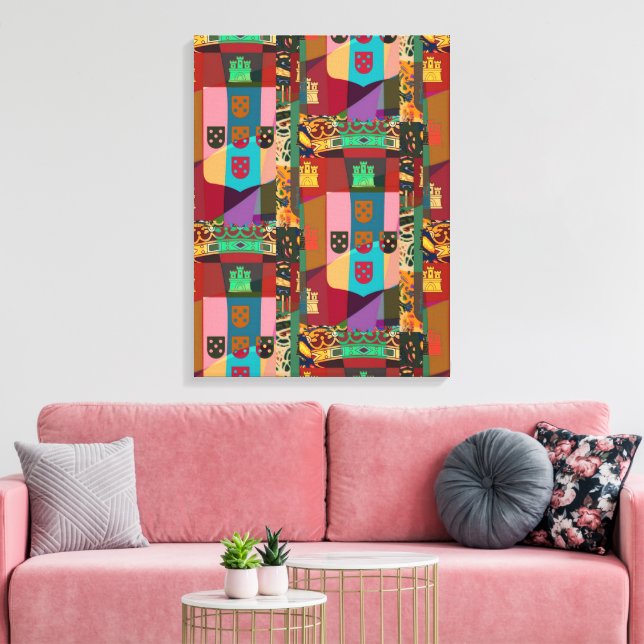 Portugiesische Designs Leinwand (Insitu (Wohnzimmer))