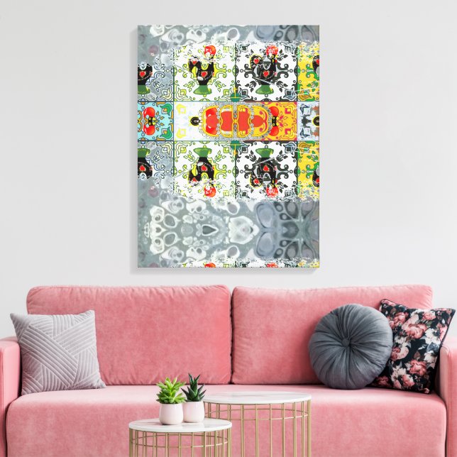 Portugiesische Designs Leinwand (Insitu (Wohnzimmer))