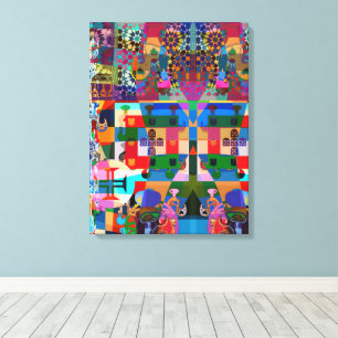Portugiesische Designs Stretched Canvas Print Leinwanddruck