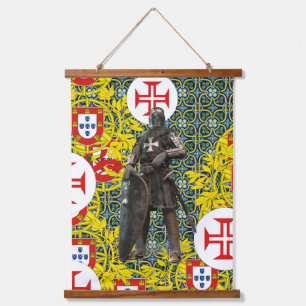 Portugiesische Designs Wandteppich Mit Holzrahmen