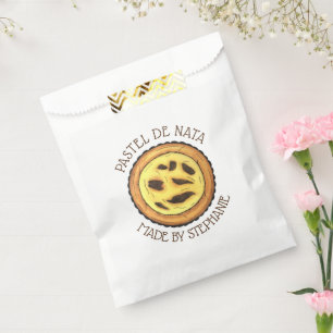 Portugiesische Eiercreme-Torte Pastel Pastéis de N Geschenktütchen
