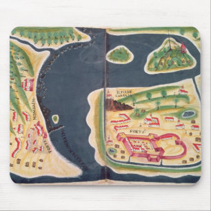 Portugiesische Erforschungskarte von Mombassa Mousepad