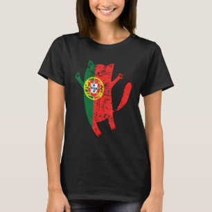 Portugiesische Fahne Happy Cat Portugal T-Shirt