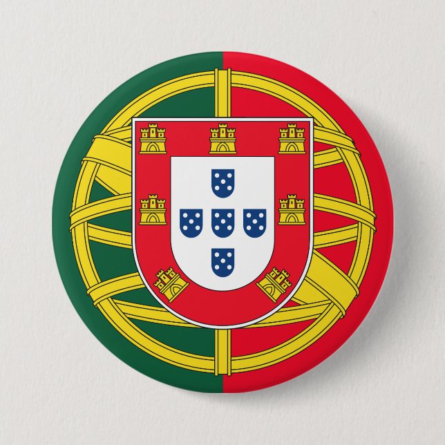 Portugiesische Flagge Button (Vorderseite)