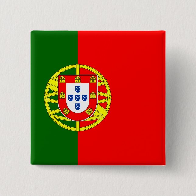 Portugiesische Flagge Button (Vorderseite)