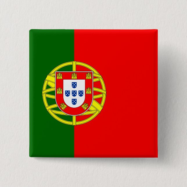 portugiesische Flagge Button (Vorderseite)