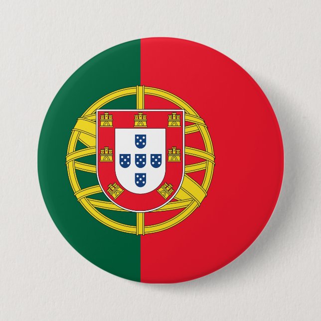 Portugiesische Flagge Button (Vorderseite)